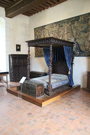 Schloss Cahaumon sur Loire: Das so genannte Schlafzimmer der Katharina von Medici