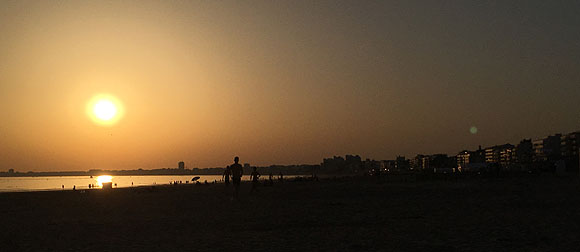 Sonnenuntergang am Strand von Pornichet