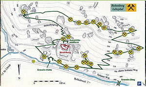 Plan des Bergbaureviers Birkenberg
