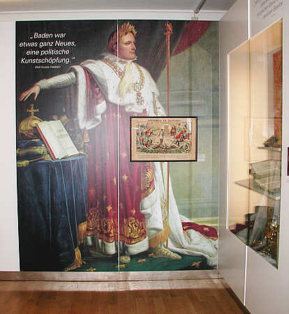 Aufnahme aus der Dauerausstellung im Badischen Landesmuseum Baden zur Zeit Napoleons