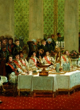 Alexandre Benoît Jean Dufay: Das Hochzeitsbild Napoleon I. mit Marie-Louise von Österreich 1812 (Detail)