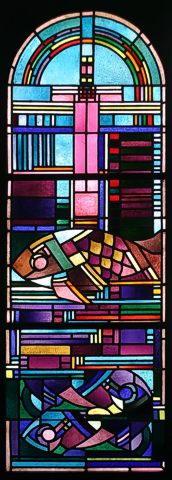 Glasfenster von Johann Thorn Prikker für die Kirche St. Georg in Köln, 1928. © BLM