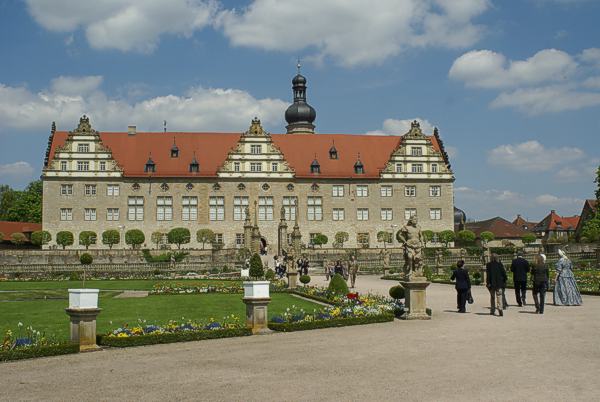 Schlossgarten Weikersheim mit Renaissanceschloss