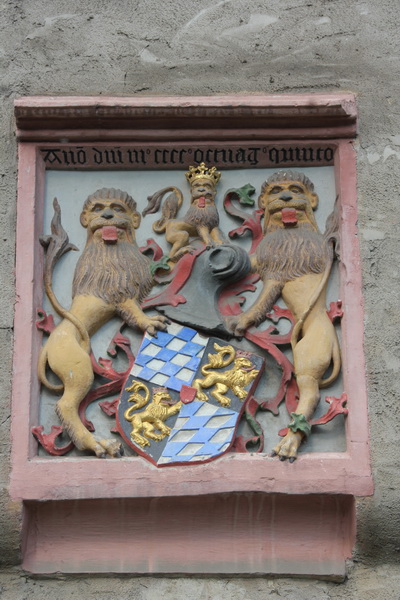 Kaub: Kurpfälzisches Wappen von 1485 am Amtshaus