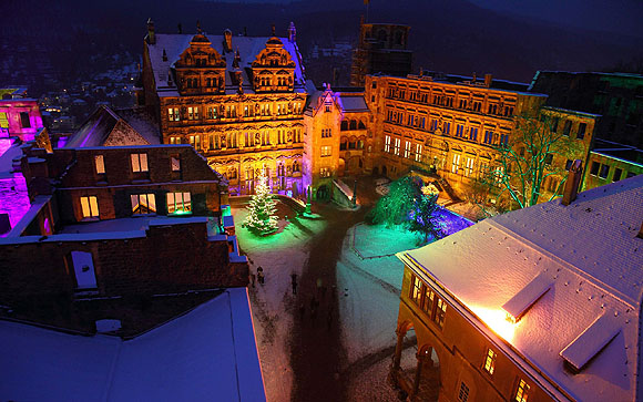 Weihnachtsstimmung im Schloss Heidelberg. Foto © Mike Niederauer/ssg