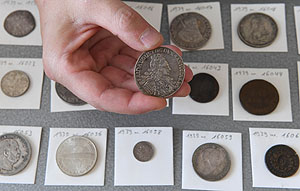 Die Münzsammlung (Ausschnitt). Foto: Deck