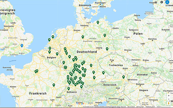 Karte 2 zeigt das Netzwerk an Informanten, das dem Nachrichtenkanal news.kulturer.be und anderen Sparten des Online-Angebots zugrundeliegt. 