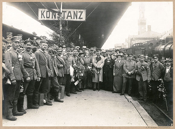 Prinz Max von Baden beim Gefangenenaustausch in Konstanz (GLA)