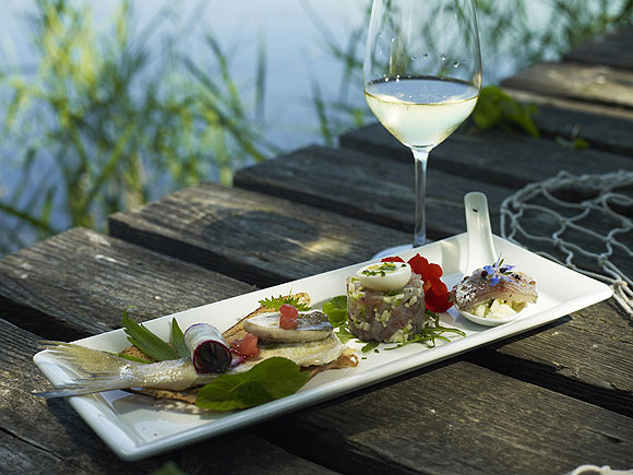 Fischmenü bei den Bodensee-Fischwochen. Bild: Hotel Restaurant Gottfried