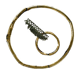 Hals und Armring mit Kamm aus Ihringen (Kaiserstuhl), 500 v. Chr. 