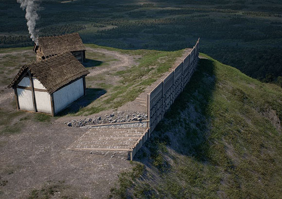 Rosenstein, Wall C, Rekonstruktion der ersten Bauphase; Quelle LAD, Faber Courtial GbR