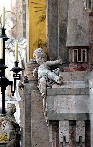 "Honigschlecker" als Allegorie auf den Heiligen Bernhard von Clairvaux im Chor der Klosterkirche