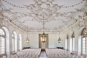 Mozartsaal im Zirkelbau des Schwetzinger Schlosses. Foto: Günther Bayerl/SSG