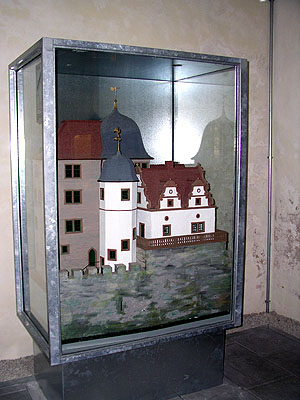 Schloss Weikersheim: Modell des Alchemistischen Labors des Grafen Wolfgang II. von Hohenlohe