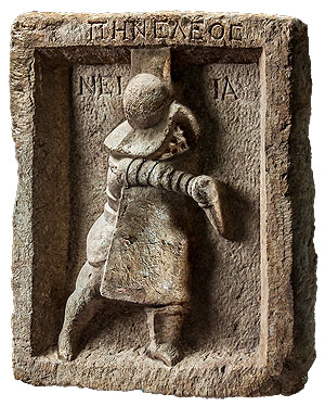 Grabstele des Gladiators Peneleos, 3. Jh. n. Chr. © Antikenmuseum Basel und Sammlung Ludwig, Ruedi Habegger