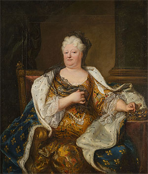 Hyacinthe Rigaud: Pfalzgräfin Liselotte, Öl auf Leinwand. ca. 1713. Schloss Versailles, Wikimedia Commons/PD