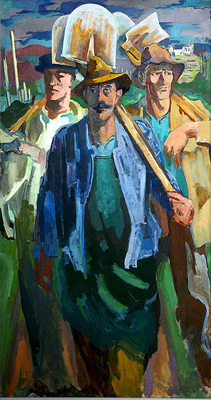 Adolf Riedlin, 3 Arbeiter (um 1937)