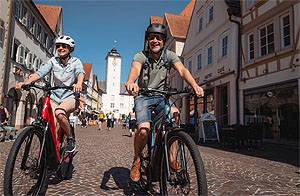 Mit dem Fahrrad in der Bad Mergentheimer Altstadt