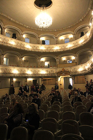 Schloss Schwetzingen, Rokokotheater, Blick auf die Sitzränge