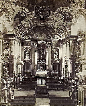 Schloss Bruchsal. Schlosskirche vor der Zerstörung. Foto: Georg Maria Eckert