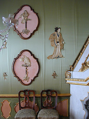 Schloss Favorite: Dekoration des "grünen Schlafzimmers" im chinesischen Stil. Foto: kulturer.be