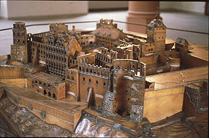 Schloss Heidelberg, Modell des Zustands nach 1764 im Ruprechtsbau. Foto: kulturer.be.