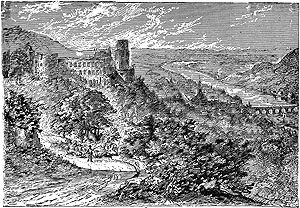 Heidelberg, Schloss. Illustration aus Mark Twains "Bummel durch Europa". Bild: Wikimedia Commons /PD
