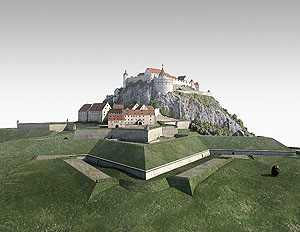 Digitales Modell der Festungsanlage auf dem Hohentwiel. Foto app2/SSG