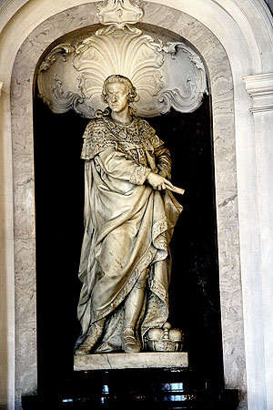 Schloss Mannheim, Standbild des Kurfürsten Carl Theodor im Rittersaal
