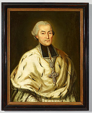 Fürstbischof Maximilian von Rodt (1717 - 1800), Zeitgenössisches Porträt. Foto: Andrea Rachele, LMZ/SSG