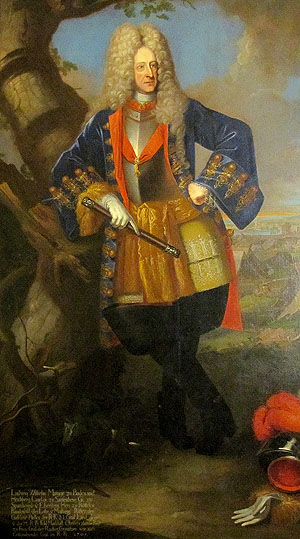 Markgraf Ludwig Wilhelm von Baden-Baden, genannt der Türkenlouis. Ganzpoträt eines unbekannten Meisters. Wien, Heeresgeschichtliches Museum. Wikimedia Commons /PD