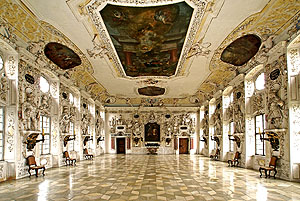 Schloss Salem: Kaisersaal mit den Stukkaturen Franz Joseph Feuchtmayers. Foto: Schloss Salem/SSG