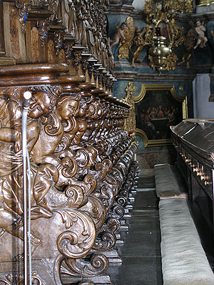 Klosterkirche Schussenried: Chorgestühl ds Holzschnitzers und Bildhauers Georg Anton Machein