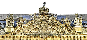 Wappen am Haupteingang der Würzburger Residenz