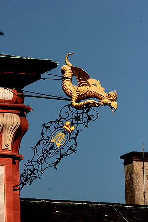 Schloss Bruchsal: Wasserspeier in Form eines Drachen. Foto: kulturer.be