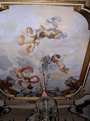 Schloss Favorite: Deckenmalerei. Foto: kulturer.be