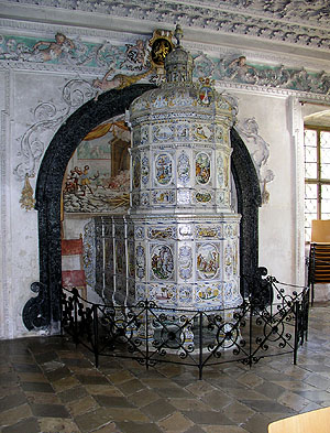 Kloster und Schloss Salem: Kachelofen, 18. Jahrhundert, im Sommerrefektorium der Prälatur. Foto: kulturer.be