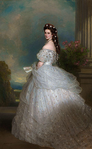 Franz Winterhalter: Porträt der Kasierin Elisabeth von Österreich. PD. 