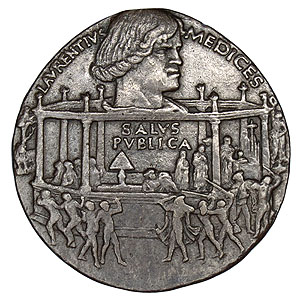 Bertoldo di Giovanni (Medailleur): Lorenzo und Giuliano de Medici, 1478
