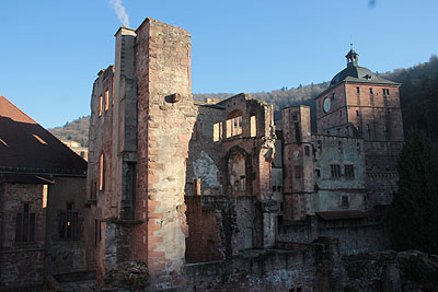 Westdeite der Schlossruine Heidelberg