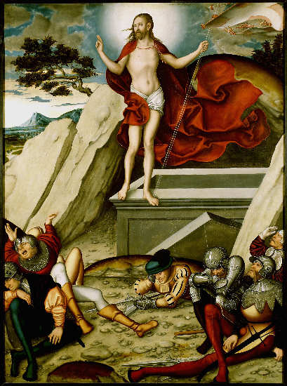 Lucas Cranach d. ., Die Auferstehung Christi, 1537/38.