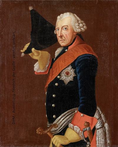 Friedrich der Große – Mit Dreispitz in der Hand grüßend. Werkstatt Heinrich Franke, um 1780