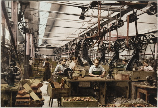 Photoglob Zrich (P.Z.): Schuhfabrik C.F. Bally, Schnenwerd, Schreinerei, 