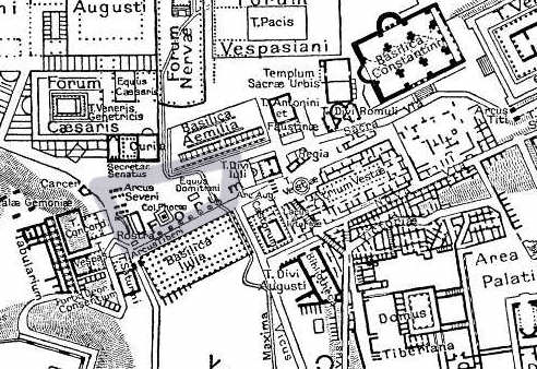 Forum Romanum zum Tabularium hin